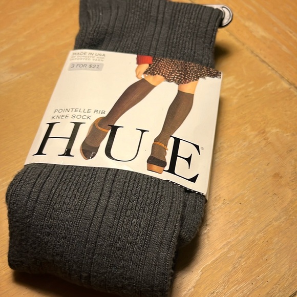 NWT Knee high ribbed socks gray - Picture 1 of 4